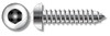 #10 X 1-1/2" Self-Tapping Sheet Metal Security Screws, Button Head Tamper Resistant Hex Socket Pin Drive, Type "AB", AISI 304 Stainless Steel (18-8), Includes Driver Bit