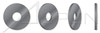 1-1/2", ID=1-5/8", OD=3-1/2", THK=0.153"-0.213" USS Flat Washers, Steel, Hardened