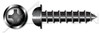 #10-12 X 3/4" Self-Tapping Sheet Metal Screws, Type "A", Round Washer Head Phillips Drive, Steel, Black Oxide