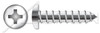#0 X 7/16" Self-Tapping Sheet Metal Screws, Type "A", Pan Phillips Drive, AISI 304 Stainless Steel (18-8)