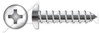 #6-18 X 7/8" Type A Self Tapping Sheet Metal Screws, Pan Head with Phillips Drive, Stainless Steel