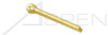 1/2" X 3" Standard Cotter Pins, Extended Prong, Chisel Point, Brass