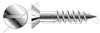 #12 X 4" Wood Screws, Flat Slot Drive, AISI 304 Stainless Steel (18-8)