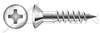 #12 X 1-1/2" Wood Screws, Oval Phillips Drive, AISI 304 Stainless Steel (18-8)