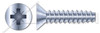 M3 X 25mm Thread-Rolling Screws for Plastics, Flat Head with Pozi Drive, Zinc Plated Steel