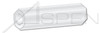 0.115" X 1" Hex Spacers, 1/4" Across Flats, Type 6/6 Nylon 0.115" X 1" Hex Spacers, 1/4" Across Flats, Type 6/6 Nylon