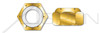 #4-40 Hex Nylon Insert Stop Lock Nuts, NM and NE Series, Steel, Yellow Zinc