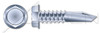 5/16"-12 X 2-1/2" Sheet Metal Self Tapping Screws with Drill Point, Indented Hex Washer Head, Zinc Plated Steel, #5 Self-Drilling Point