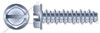 5/16" X 3/4" Hi-Lo Self-Tapping Sheet Metal Screws, Hex Indented Washer, Slotted, Full Thread, Steel, Zinc Plated