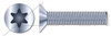 #6-32 X 1/2" Flat Head Machine Screws with 6Lobe Torx(r) Drive, 100 Degree Head, Zinc Plated Steel
