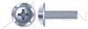 #10-32 X 1" SEMS Machine Screws with Square Cone Washer, Pan Head with Phillips Drive, Steel, Zinc Plated and Baked