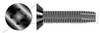 #2-56 X 3/16" Type F Thread Cutting Screws, Flat Undercut Countersunk Head with Phillips Drive, Black Oxide Coated Steel