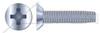 #2-56 X 5/16" Type F Thread Cutting Screws, Flat Undercut Countersunk Head with Phillips Drive, Zinc Plated Steel