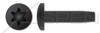 #10-24 X 1" Type F Thread Cutting Screws, Pan Head with 6Lobe Torx(r) Drive, Steel, Black Phosphate and Oil