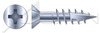 #10-9 X 1-1/2" Wood Screws, Flat Phillips Drive, Nibs Under Head, Type 17 Point, Full Thread, Deep Thread, Steel, Zinc Plated and Baked