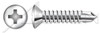 #8-18 X 3/4" Self-Drilling Screws, Oval Phillips Drive, AISI 410 Stainless Steel