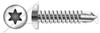 #10-16 X 1-1/2" Self Tapping Sheet Metal Screws with Drill Point, Pan Head with 6Lobe Torx(r) Drive, Stainless Steel 18-8