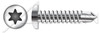 #10-16 X 5/8" Self Tapping Sheet Metal Screws with Drill Point, Pan Head with 6Lobe Torx(r) Drive, Stainless Steel 18-8