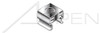 #10-32 X 0.025"-0.063" Cage Nuts, AISI 304 Stainless Steel (18-8)