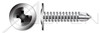 #10-16 X 2" Self-Drilling Screws, Modified Truss Phillips Drive, AISI 304 Stainless Steel (18-8)