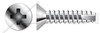 #4-24 X 1/2" Type 25 Thread Cutting Screws, Flat Head with Phillips Drive, Stainless Steel #4-24 X 1/2" Type 25 Thread Cutting Screws, Flat Head with Phillips Drive, Stainless Steel