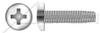 #8-32 X 1-1/2" Type F Thread Cutting Screws, Pan Head with Phillips Drive, 18-8 Stainless Steel