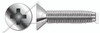 #4-40 X 1/4" Flat Head Trilobe Thread Rolling Screws for Metals with Phillips Drive, 410 Stainless Steel, Passivated and Waxed