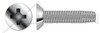 #8-32 X 3/4" Type F Thread Cutting Screws, Flat Undercut Countersunk Head with Phillips Drive, 18-8 Stainless Steel