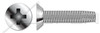 #12-24 X 3/4" Type F Thread Cutting Screws, Flat Undercut Head with Phillips Drive, Stainless Steel
