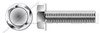 #10-24 X 5/8" Hex Indented Washer Head Trilobe Thread Rolling Screws for Metals Drive, 410 Stainless Steel, Passivated and Waxed