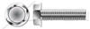 1/4"-20 X 1-1/4" Hex Indented Washer Head Trilobe Thread Rolling Screws for Metals Drive, 410 Stainless Steel, Passivated and Waxed