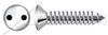 M4.8 X 25mm Oval Head Self Tapping Sheet Metal Security Screws with Tamper-Resistant Drilled Spanner Drive, Stainless Steel A2