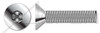 M6-1.0 X 40mm Flat Head Security Machine Screws with Tamper-Resistant Hex Socket Pin Drive, Stainless Steel A2