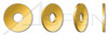 #3 Flat Washers, Machine Screw Washers, Steel, Yellow Zinc