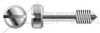 #10-32 X 1-1/4" Captive Panel Screws, Style 1, Knurled Head, Slotted Drive, Cone Point, Stainless Steel