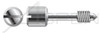 #10-32 X 13/16" Captive Panel Screws, Style 2, Knurled High Head, Chamfered Shoulder, Slotted Drive, Long Dog Cone Point, Stainless Steel