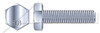 M16-2.0 X 60mm Hex Cap Screws, Fully Threaded, DIN 933 / ISO 4017, Class 8.8 Steel, Zinc Plated