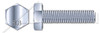 M8-1.25 X 25mm Hex Cap Screws, Fully Threaded, DIN 933 / ISO 4017, Class 8.8 Steel, Zinc Plated