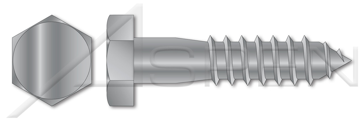 1/2" X 6" Lag Screws, Hex Head, Steel, Hot Dip Galvanized