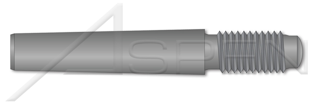 M12 X 60mm DIN 7977 / ISO 8737, Metric, Externally Threaded Tapered Pin, AISI 12L13 Steel