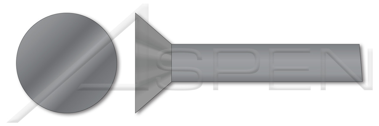 M4 X 10mm Flat Countersunk Head Solid Rivets, DIN 661 / ISO 1051, Steel