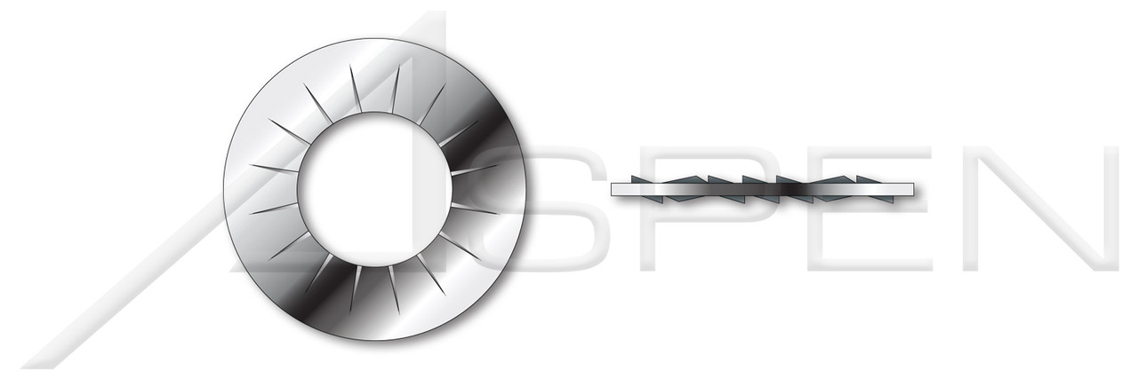 M2 DIN 6798 Type J, Metric, Serrated Lock Washers, Internal Type "J", A2 Stainless Steel