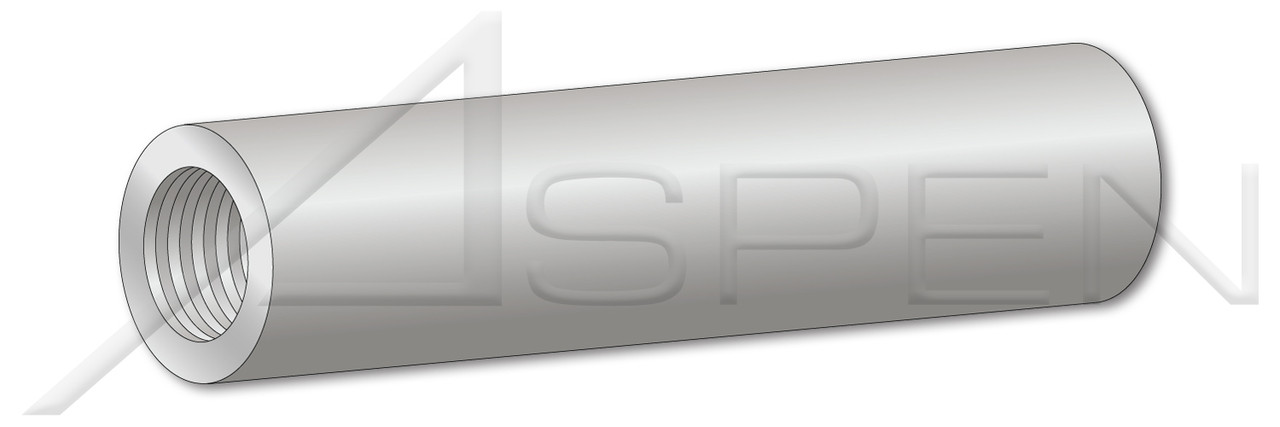 #6-32 X 7/8" Round Female Standoffs,  1/4" Diameter, Aluminum