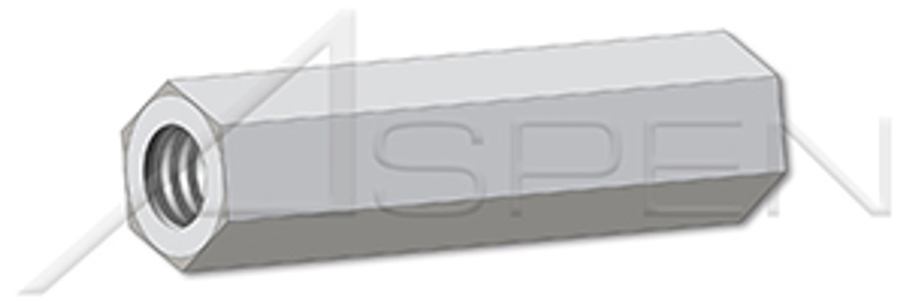 #4-40 X 7/16" Hex Female Standoffs, 1/4" Across Flats, Aluminum
