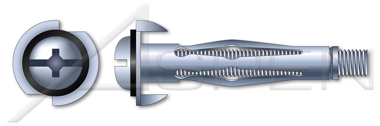 1/8" Expandable Metal Hollow Wall Anchors, Short
