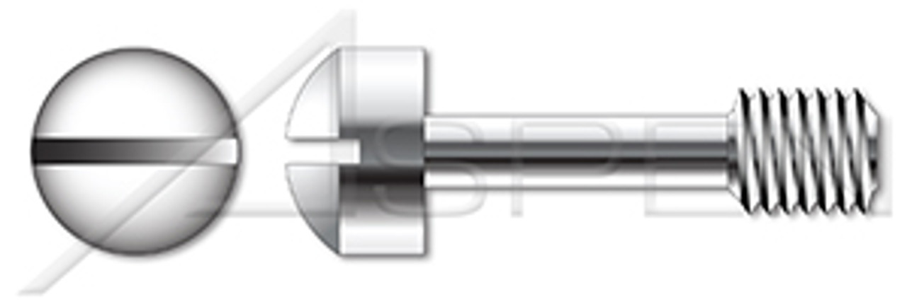 #10-32 X 3/4" Captive Panel Screws, Style 4, Fillister Head, Slotted Drive, Stainless Steel