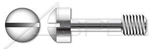#4-40 X 1" Captive Panel Screws, Style 4, Fillister Head, Slotted Drive, Stainless Steel