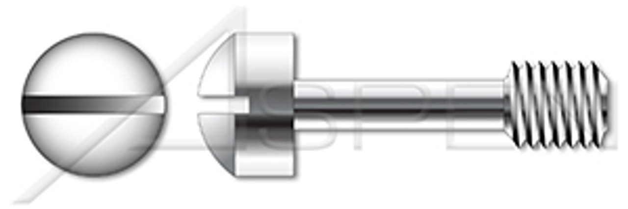 #6-32 X 7/8" Captive Panel Screws, Style 4, Fillister Head, Slotted Drive, Stainless Steel