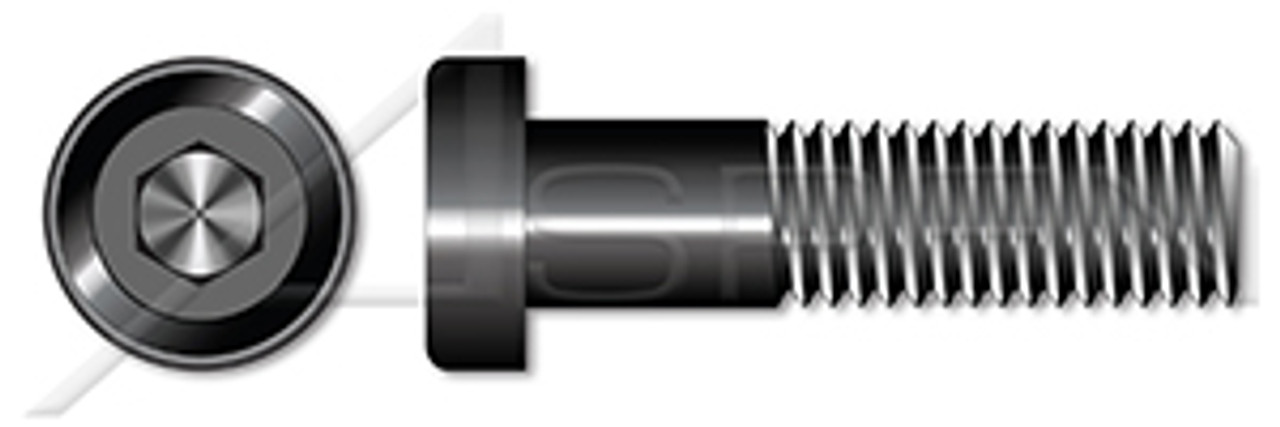 5/16"-18 X 1" Low Head Socket Cap Screws with Hex Drive, UNRC Coarse Threading, Alloy Steel, Black Oxide Coated, Holo-Krome