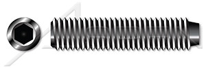 3/8"-16 X 3/4" Cup Point Socket Set Screws, Hex Drive, UNC Coarse Threading, Alloy Steel, Black Oxide, Holo-Krome